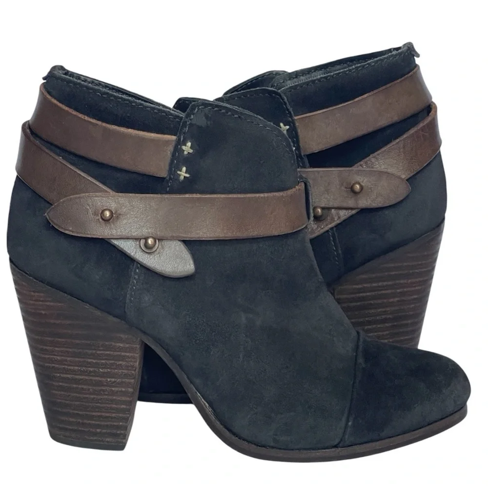 RAG & BONE HARROW BLACK SUEDE BOOTS SZ 6 MED